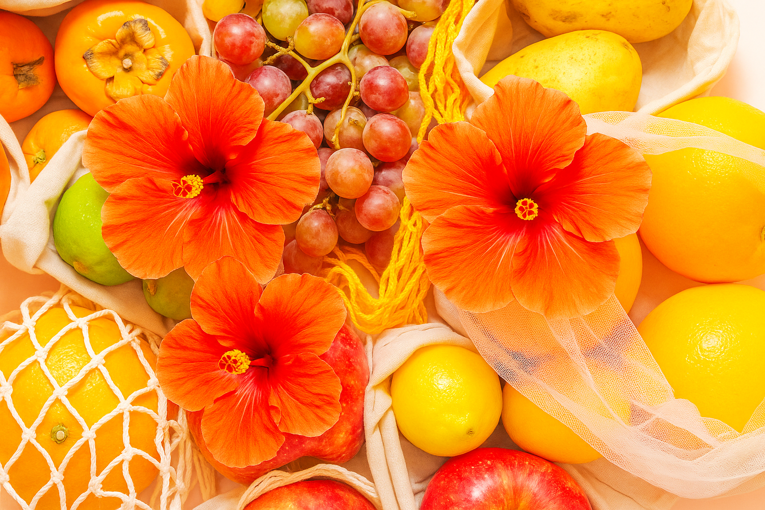 fruits and flowers